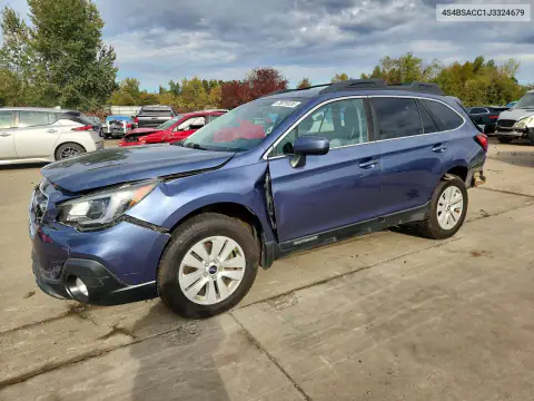 4S4BSACC1J3324679 — 2018 Subaru Outback, უკანა ნაწილი, ფოტოები შეკეთებამდე