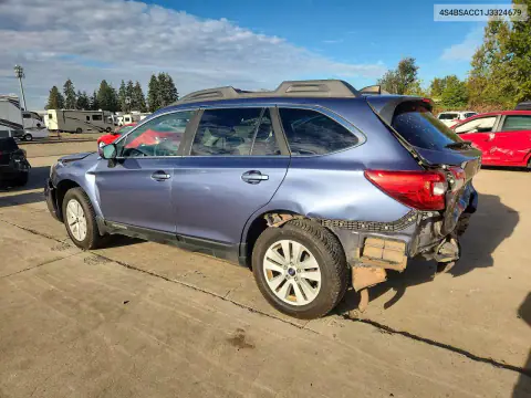 4S4BSACC1J3324679 — 2018 Subaru Outback, ფოტო 2, Copart, უკანა ნაწილი
