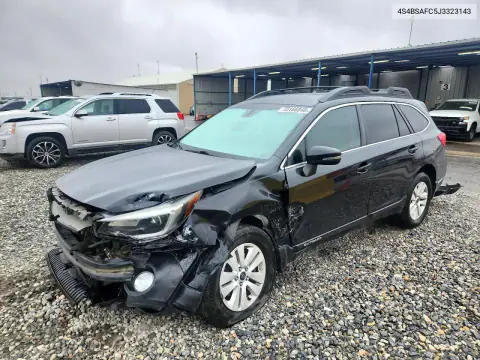 4S4BSAFC5J3323143 — 2018 Subaru Outback, წინა ნაწილი, ფოტოები შეკეთებამდე