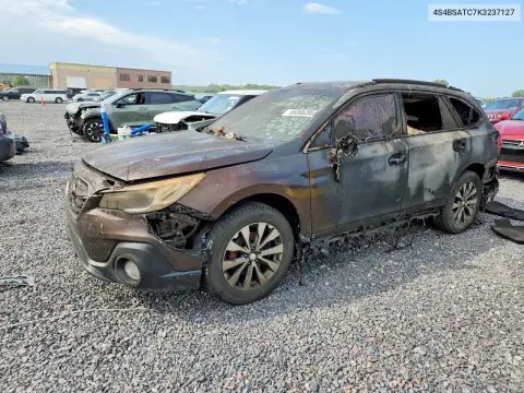 4S4BSATC7K3237127 — 2019 Subaru Outback, Пожар, фото до ремонта