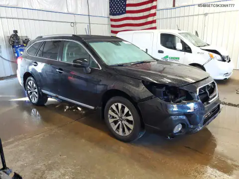 4S4BSETC5K3369777 — 2019 Subaru Outback, photo 4 from Copart, Front end