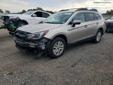 4S4BSAFC7K3247510 — 2019 Subaru Outback, Передняя часть, фото до ремонта