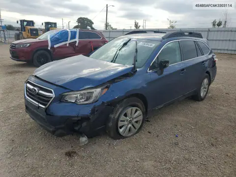 4S4BSAFC6K3303114 — 2019 Subaru Outback, ПЕРЕДНЯЯ ЧАСТЬ, фото до ремонта