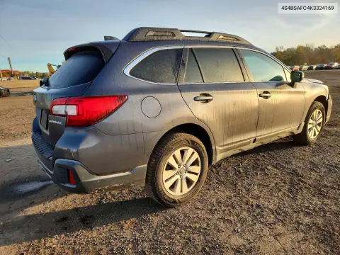 2019 Subaru Outback 2.5I Premium VIN 4S4BSAFC4K3324169 фото 3