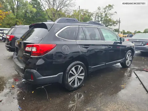 2019 Subaru Outback 2.5I Limited VIN 4S4BSANC4K3307051 фото 3