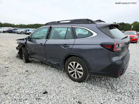 2020 Subaru Outback VIN 4S4BTAAC0L3177872 фото 2