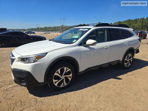 4S4BTANC6M3174843 — 2021 Subaru Outback, Parte trasera, fotos antes de reparar