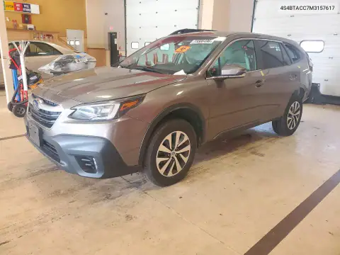 4S4BTACC7M3157617 — 2021 Subaru Outback, ЗАДНЯЯ ЧАСТЬ, фото до ремонта