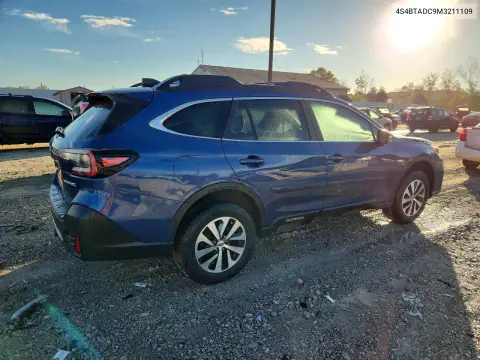 4S4BTADC9M3211109 — 2021 Subaru Outback, Dachowanie, zdjęć przed naprawą