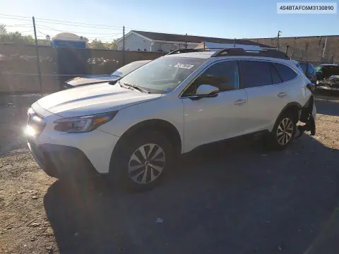 4S4BTAFC6M3130890 — 2021 Subaru Outback, ЗАДНЯЯ ЧАСТЬ, фото до ремонта