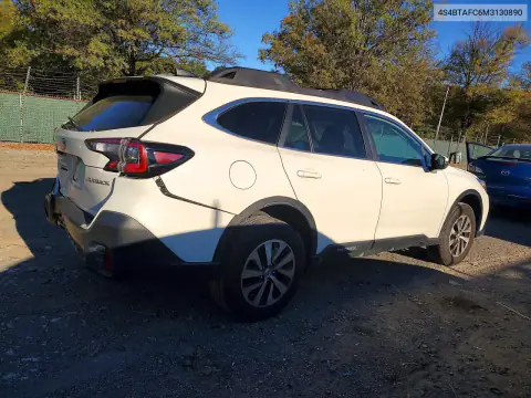 4S4BTAFC6M3130890 — 2021 Subaru Outback, Tył, zdjęć przed naprawą