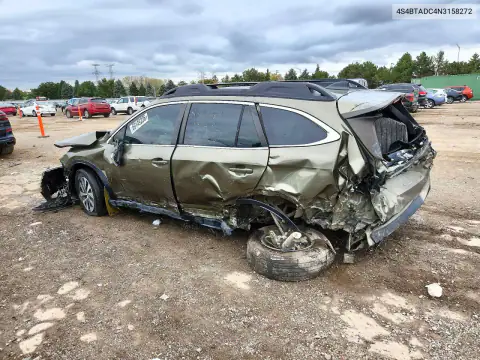 4S4BTADC4N3158272 — 2022 Subaru Outback, фото 2 з Copart, Перекидання