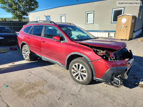 2022 Subaru Outback Premium VIN 4S4BTAFC4N3278621 фото 4