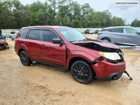 2009 Subaru Forrester VIN 454WX9GD7A4400548 фото 4