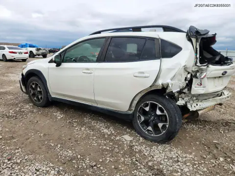 JF2GTAEC2K8355031 — 2019 Subaru XV, zdjęcie 2 z Copart, Tył