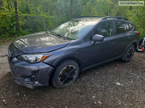 JF2GTABC3M8227548 — 2021 Subaru XV, Передняя часть, фото до ремонта