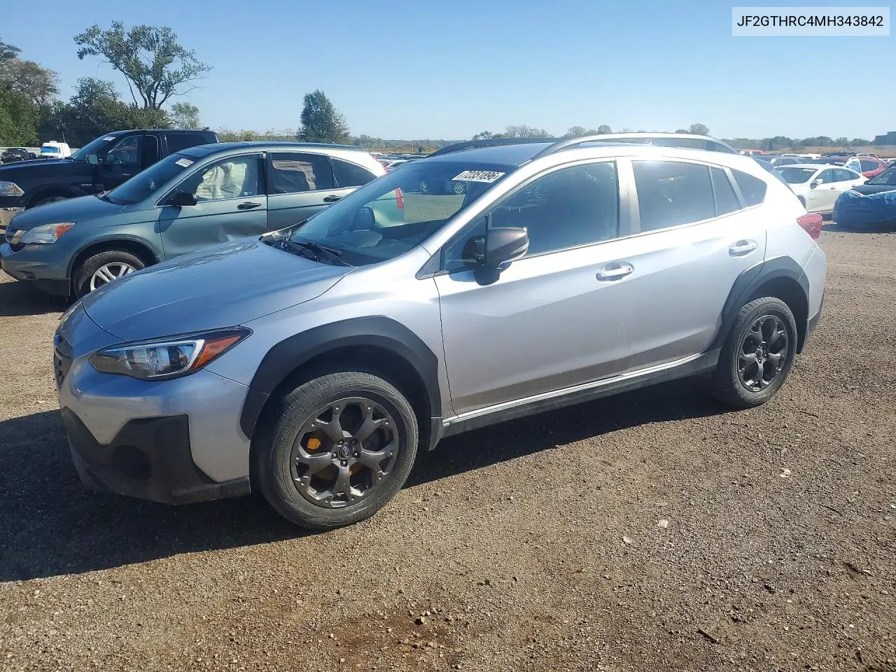 2021 Subaru Crosstrek Sport VIN JF2GTHRC4MH343842 фото 1