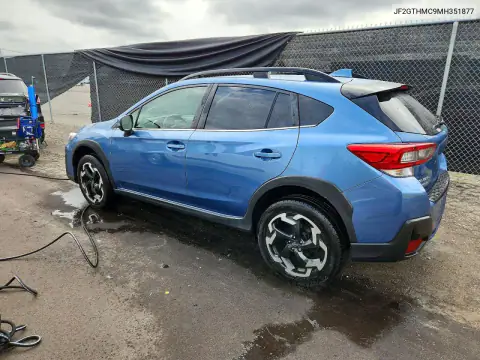 JF2GTHMC9MH351877 — 2021 Subaru XV, фото 2 с аукциона Copart, Подтопление