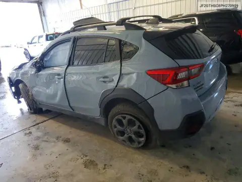 JF2GTHSC8PH270909 — 2023 Subaru XV, foto 2 de Copart 28.10.2026, Vuelco