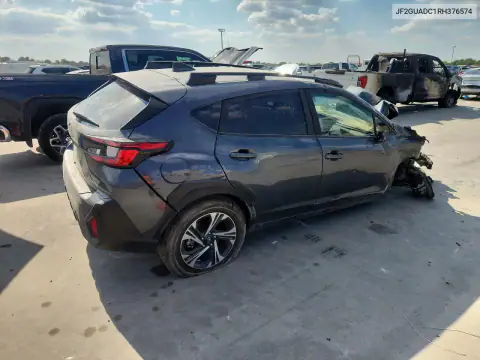 JF2GUADC1RH376574 — 2024 Subaru XV, фото 3 з Copart, Передня частина