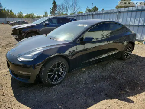 5YJ3E1EBXJF110250 — 2018 Tesla Model 3, სეტყვა, ფოტოები შეკეთებამდე
