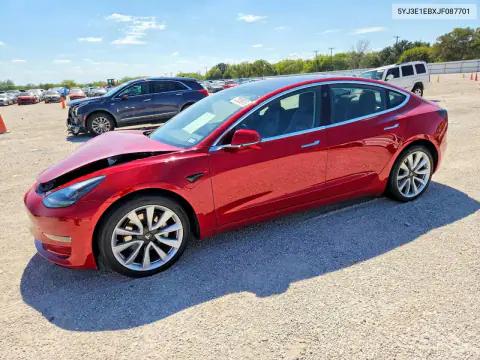 5YJ3E1EBXJF087701 — 2018 Tesla Model 3, Front end, before-repair photos