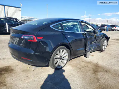 5YJ3E1EB7JF090328 — 2018 Tesla Model 3, фото 3 з Copart, Передня частина