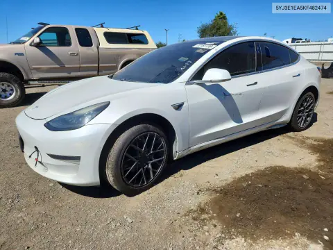2019 Tesla Model 3 VIN 5YJ3E1EA5KF482474 фото 1