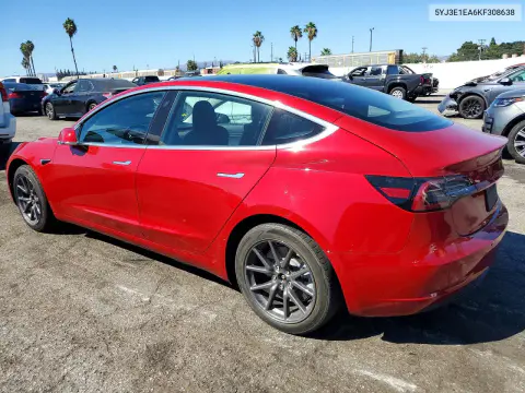 2019 Tesla Model 3 VIN 5YJ3E1EA6KF308638 фото 2