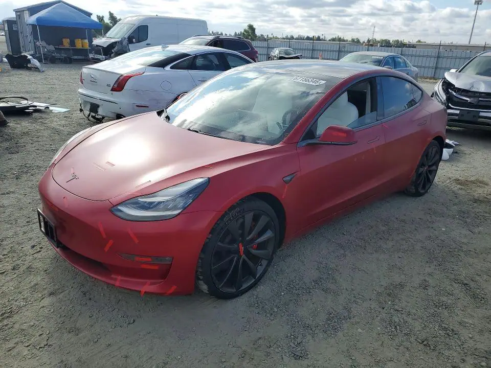 5YJ3E1EC2LF641809 Tesla Model 3 2020 — Rear end damage, before-repair photo
