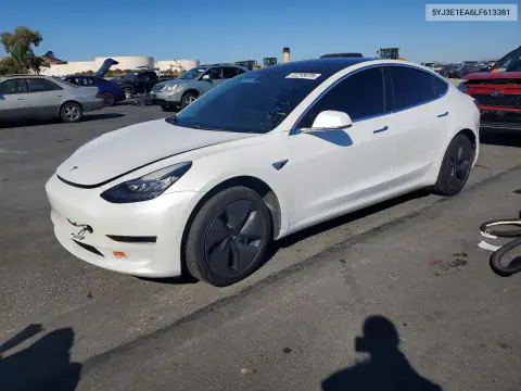5YJ3E1EA6LF613381 Tesla Model 3 2020 — დაზიანება გვერდითი ნაწილი, ფოტო შეკეთებამდე