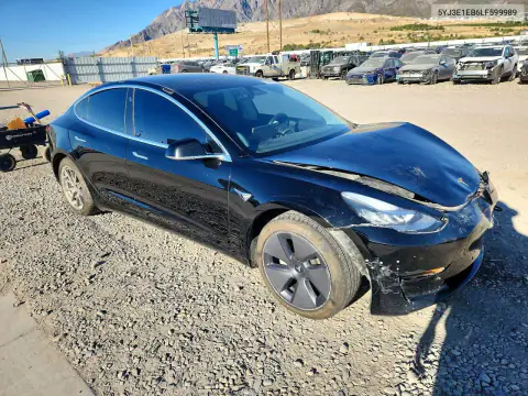 5YJ3E1EB6LF599989 — 2020 Tesla Model 3, photo 4 from Copart, Front end