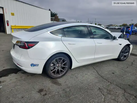 2020 Tesla Model 3 VIN 5YJ3E1EA4LF805849 фото 3
