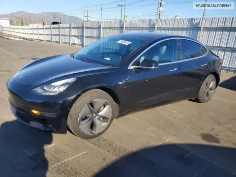 5YJ3E1EA5LF745967 — 2020 Tesla Model 3, Tył, zdjęć przed naprawą