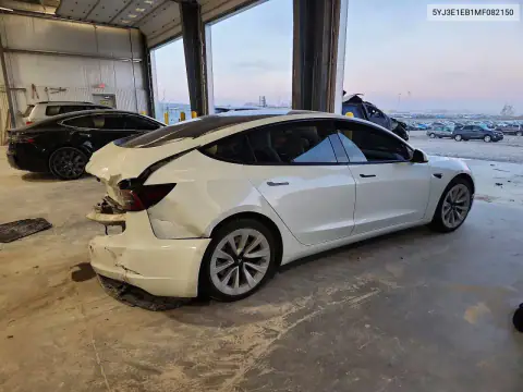 5YJ3E1EB1MF082150 — 2021 Tesla Model 3, фото 3 з Copart, Задня частина