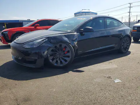 5YJ3E1EC9MF001582 Tesla Model 3 2021 — Front end damage, before-repair photo