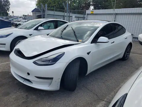 5YJ3E1EA2MF002782 — 2021 Tesla Model 3, Передняя часть (Front End), фото до ремонта