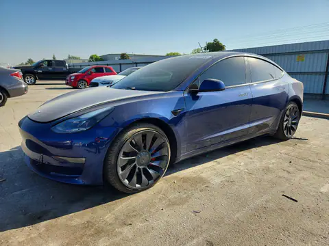 5YJ3E1EC9MF077481 — 2021 Tesla Model 3, წინა ნაწილი (Front End), ფოტოები შეკეთებამდე