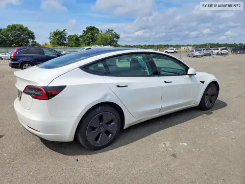 2021 Tesla Model 3 VIN 5YJ3E1EA0MF851972 фото 3