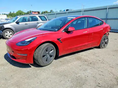 5YJ3E1EA7MF943113 Tesla Model 3 2021 — Side damage, before-repair photo