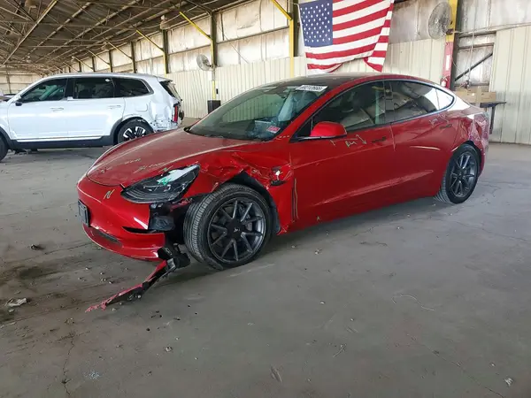 5YJ3E1EA5MF054066 — 2021 Tesla Model 3, Передняя часть (Front End), фото до ремонта