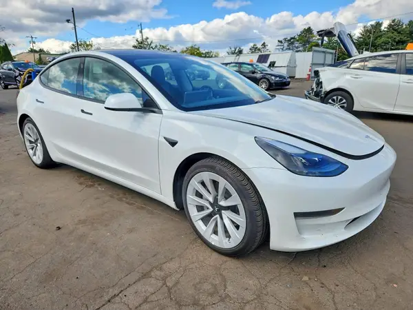5YJ3E1EA3MF928558 — 2021 Tesla Model 3, photo 4 from Copart, Flood