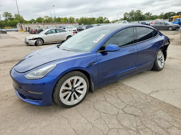 5YJ3E1EB2MF057175 Tesla Model 3 2021 — uszkodzenie Tył, zdjęcie przed naprawą