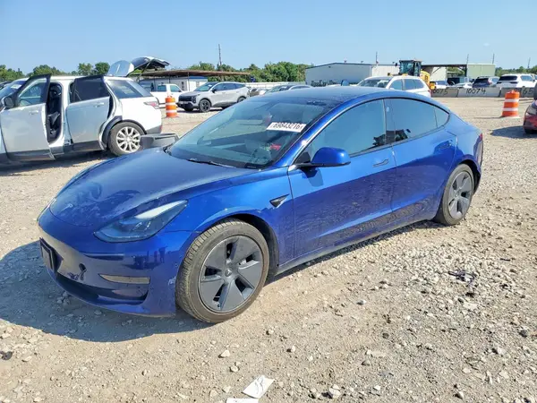 5YJ3E1EA4MF093246 Tesla Model 3 2021 — Rear end damage, before-repair photo