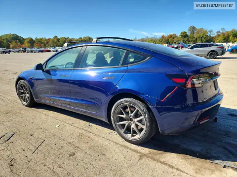 2021 Tesla Model 3 VIN 5YJ3E1EB7MF988187 фото 2