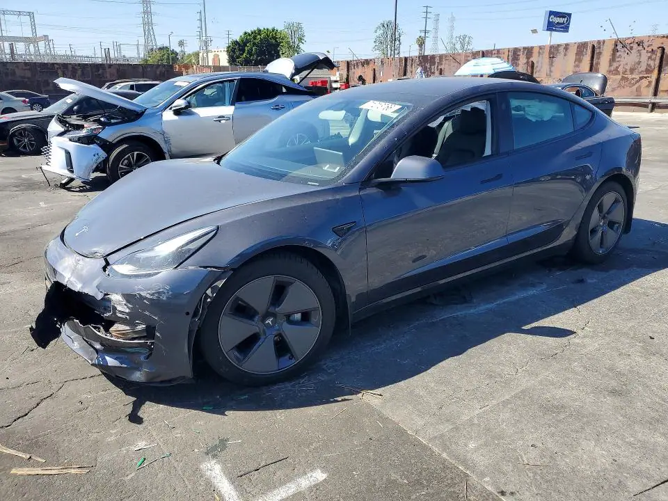 5YJ3E1EA4MF994732 Tesla Model 3 2021 — Front end damage, before-repair photo