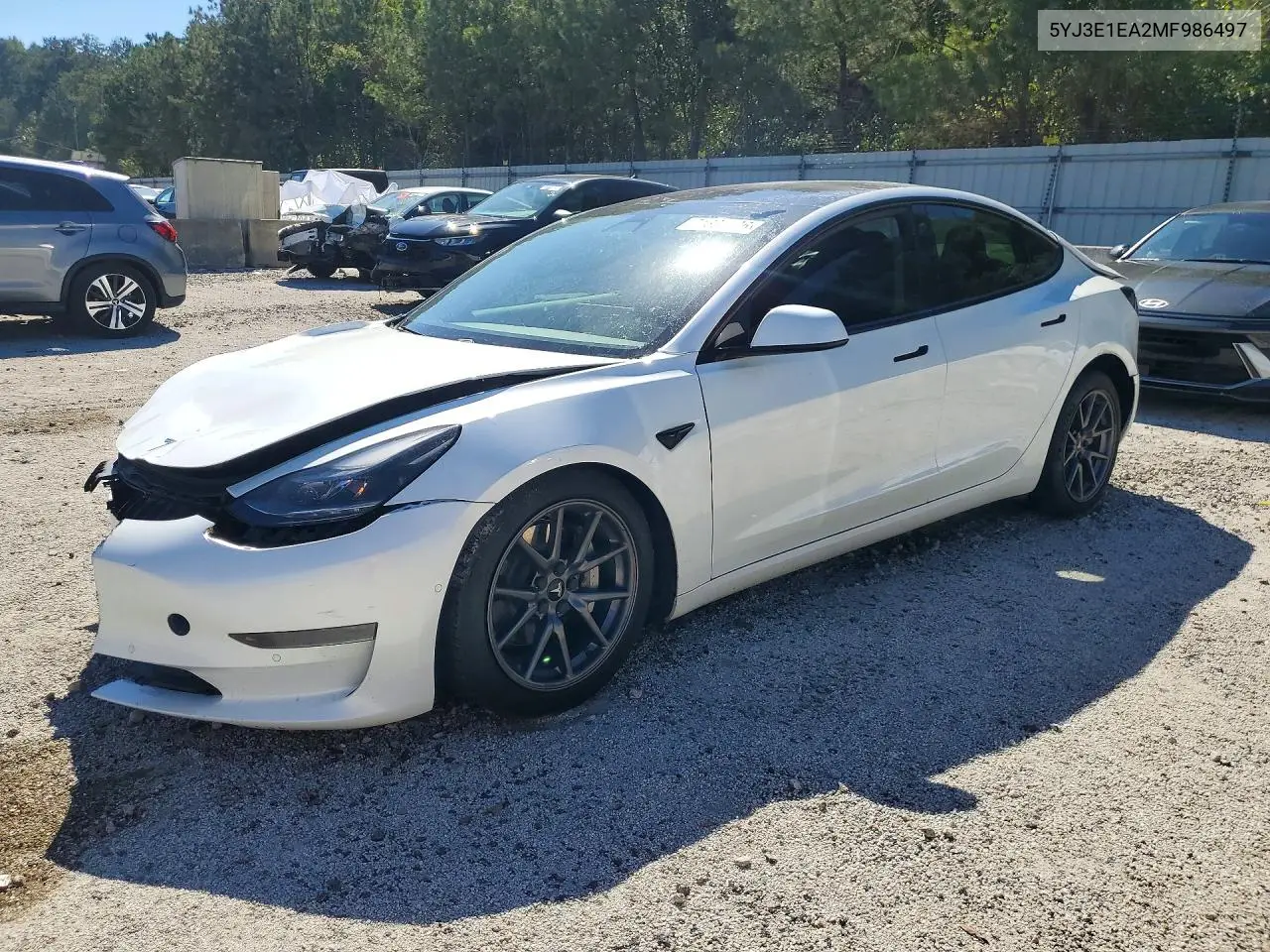 2021 Tesla Model 3 VIN 5YJ3E1EA2MF986497 фото 1