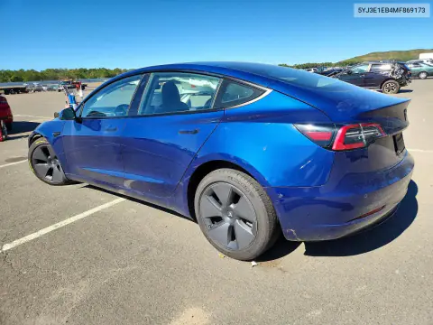 2021 Tesla Model 3 VIN 5YJ3E1EB4MF869173 фото 2