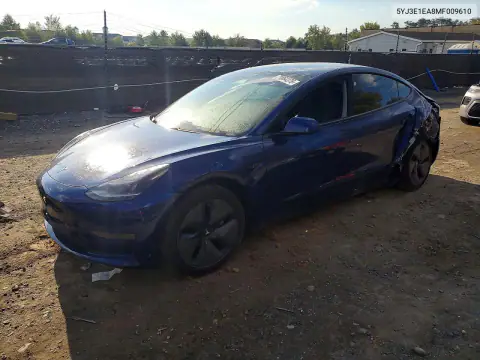 5YJ3E1EA8MF009610 Tesla Model 3 2021 — daño Parte trasera, foto antes de reparar