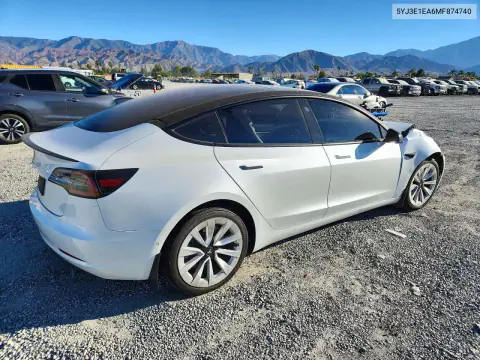 2021 Tesla Model 3 VIN 5YJ3E1EA6MF874740 фото 3